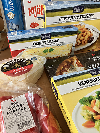 Kolsyrepatron mjölk frysrätter ost spetspaprika