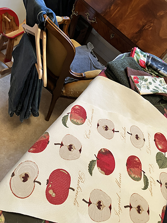 Strukna dukar servetter handdukar och kläder