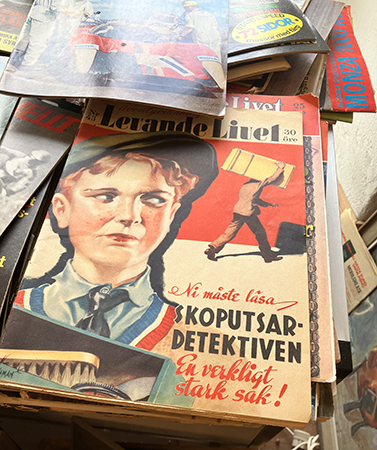 Tidskriften Levanade livet med rubriken Skoputsardetektiven Ulva Diversehandel