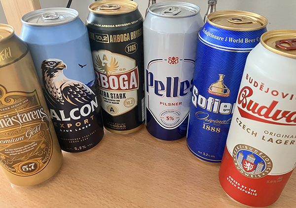 Sex sorters öl i burk