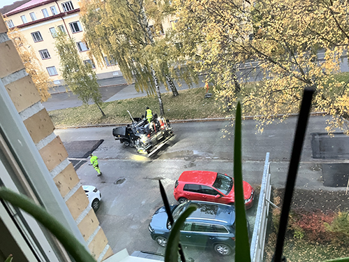 Asfaltering på St Olofsgatan