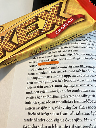 Kexchoklad på boken och i boken