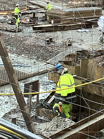 Vid tunnelbygget St Olofsgatan