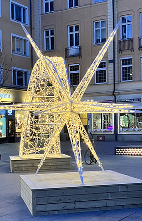 Ljusdekoration stjärna Stora torget