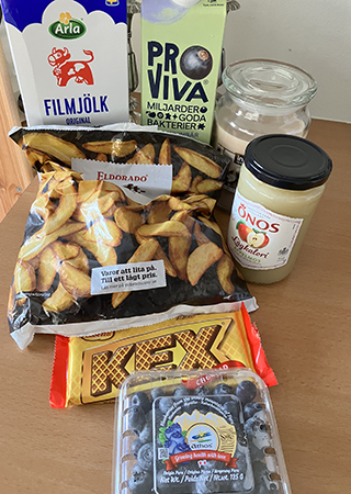 Fil Pro Viva klyftor kexchoklad blåbär äpplemos doftljus