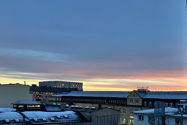 Solnedgång UKK november 2025