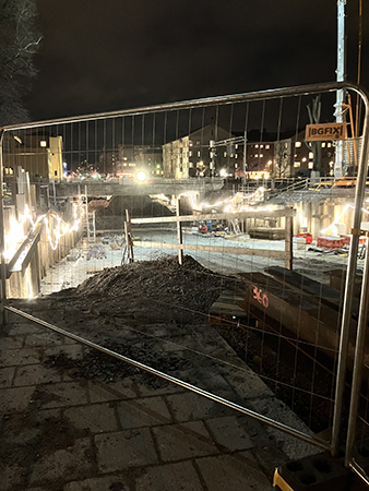 Vid järnvägen St Olofsgatan 12 dec 2025