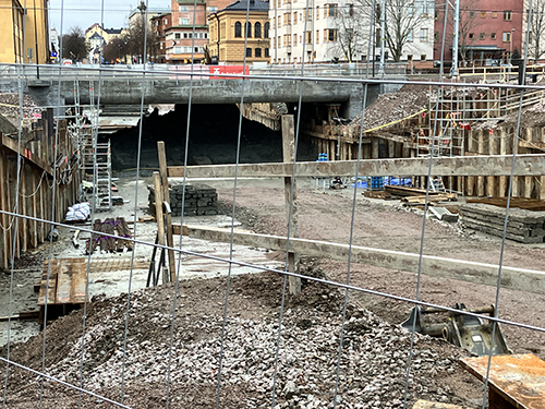 Tunnelbygget St Olofsgatan breddare 20 dec 2025