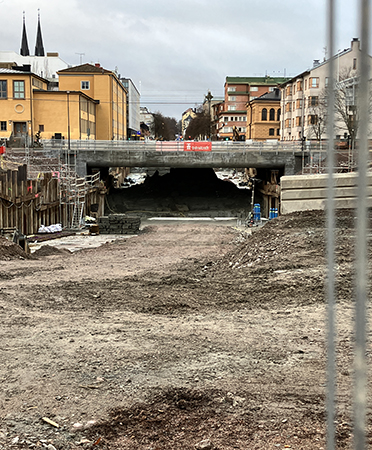 Tunnelbygget St Olofsgatan höjdare 20 dec 2025