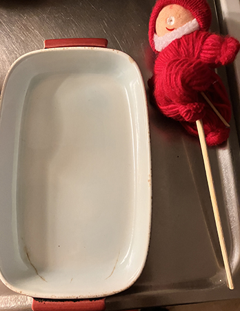 Ugnsfast form och kalkonpinne