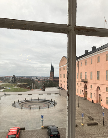 Utsikt över borggården Uppsala slott