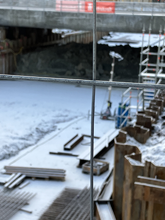 Tunnelbygget St Olofsgatan nyårsafton 2025