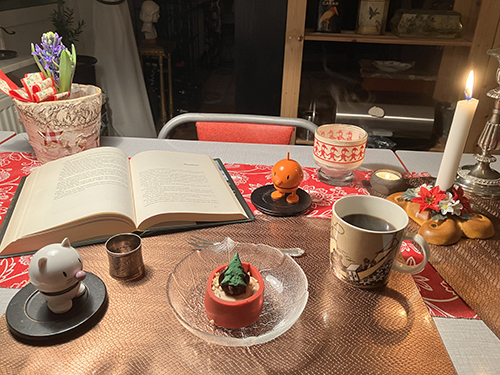 Noisette bokuppslag Hopptisarna kaffe tända ljus