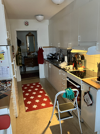 Köksstädning pågår