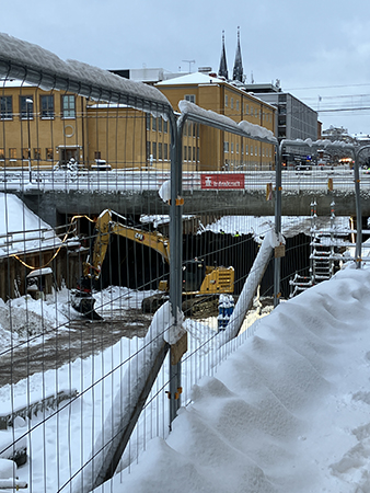 Tunnelbygget St Olofsgatan 8 jan 2026 höjdare