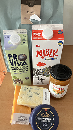 Helgkasse Pro Viva mjölk sylt ostar