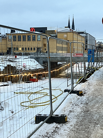Järnvägsövergången St Olofsgatan 23 januari 2026