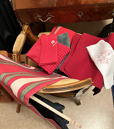 Strukna juldukar handdukar servetter o kläder