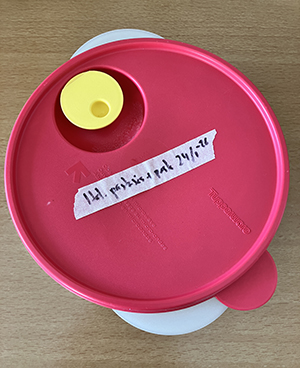 Matlåda med italiensk pastasås och pasta