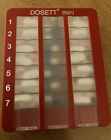 Påfylld dosett för en vecka