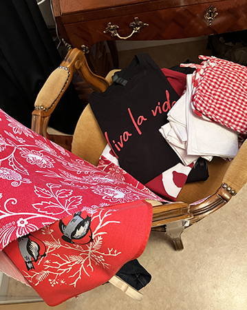 Strukna dukar tischor servetter grytlappar o jeans