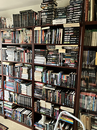 Två av deckarhyllorna Två av deckarhyllorna