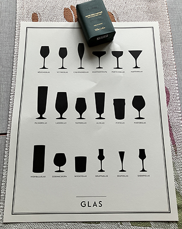 Tvål och affisch över glas från Himla