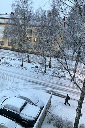 Vintermorgon på St Olofsgatan 24 feb 2026