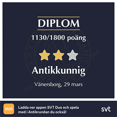 Antikkunnig i Vänersborg 29 mars 2026