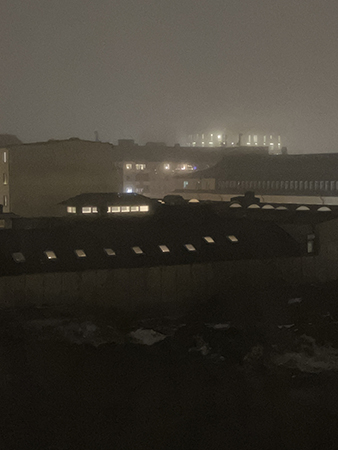 Disig utsikt UKK lördagskväll i feb 2026 Disig utsikt UKK lördagskväll i feb 2026