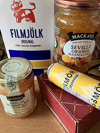 Fil marmelad vitlökssmör o röd ask