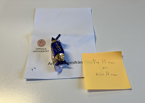 Godis på skrivbordet en tisdag från L