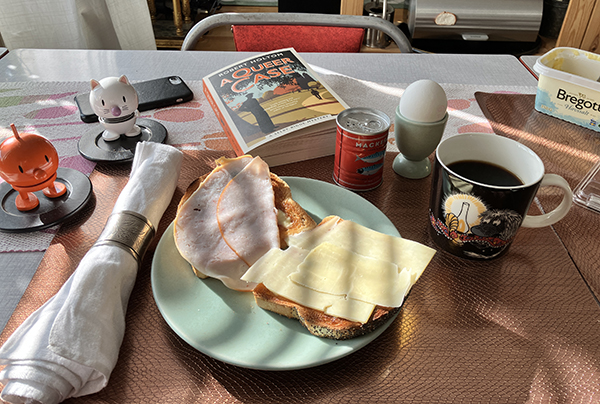 Hemmalunch med rostade mackor o ägg Hopptisarna o A queer case
