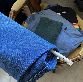 Jeans tischor o en handduk strukna