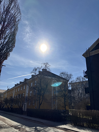 Marssol på himlen Botvidsgatan