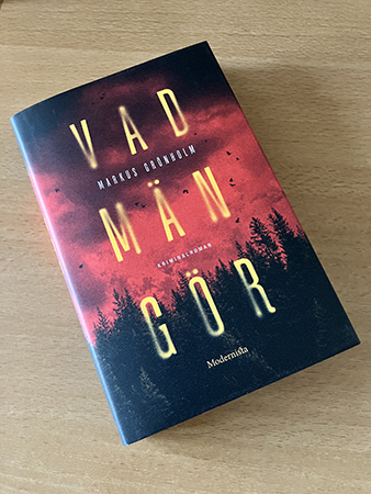 Recensionsexemplar av Marikus Grönholms bok Vad män gör