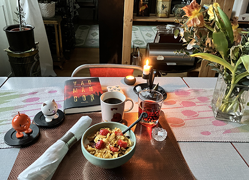 Torsdagsfrukost med fil o Hopptisarna Vad män gör levande ljus