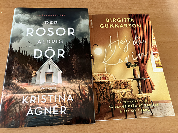 Böckerna Där rosor aldrig dör och Hej då Karin för recension från Modernista