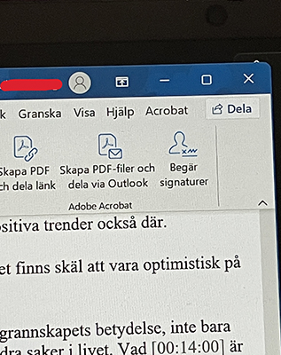 Jobb på skärmen