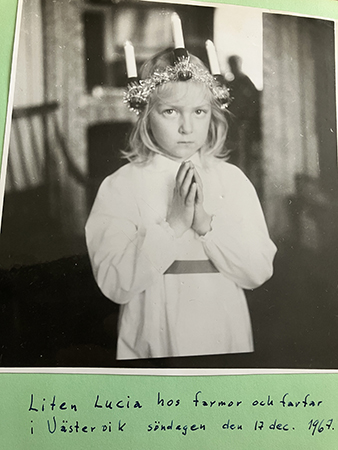 Lucia hos farmor o farfar i Västervik december 1967