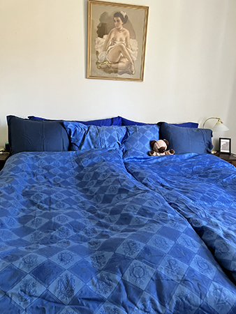 Renbäddat 30 april 2026 i blåa sidenlakan