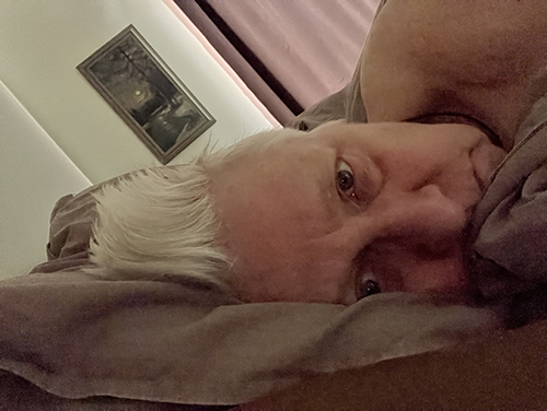 Selfie i sjuksängen