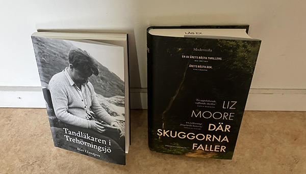 Böckerna Tandläkaren i Trehörningsjö och Där skuggorna faller