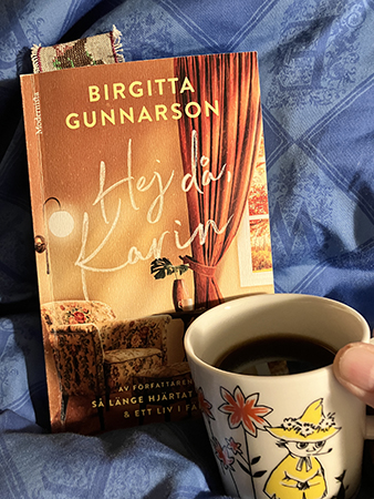 Hej då Karin o kaffe på sängen ur Snusmumrikmugg