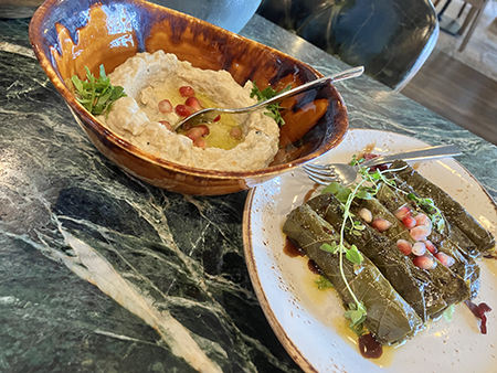 Baba Ganoush och dolmar Byblos