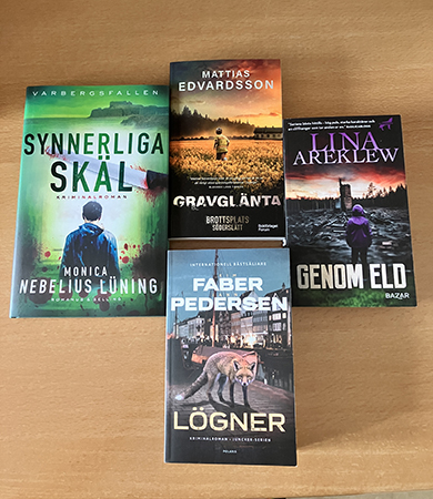 Böckerna Synnerliga skäl Gravglänta Lögner och Genom eld