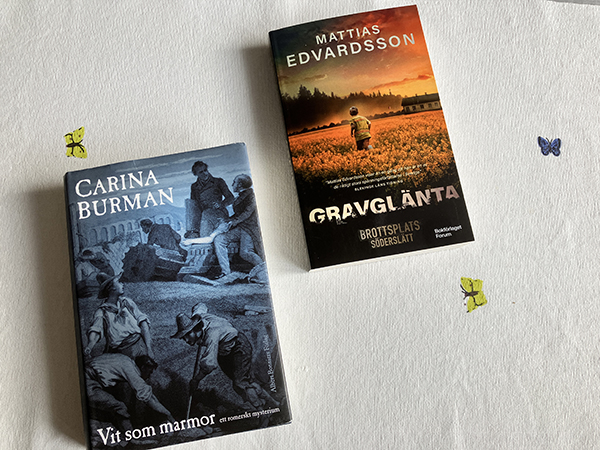 Böckerna Vit som marmor och Gravglänta