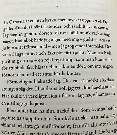 Gisslingsgudstjänst med rep i boken Vit som marmor