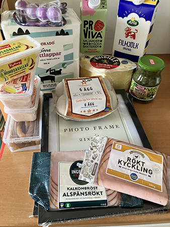 Hygien Pro Viva fil räksallad mimosasallad ost bostongurka pålägg ramar remmar ägg