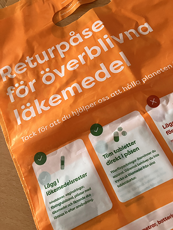 Returpåsar för överblivna läkemedel